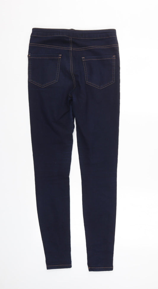 Denim & Co. Womens Beige Denim Tapered Jeans Size 10 L30 in