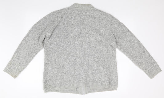 BM Womens Grey Full Zip Jumper Size L