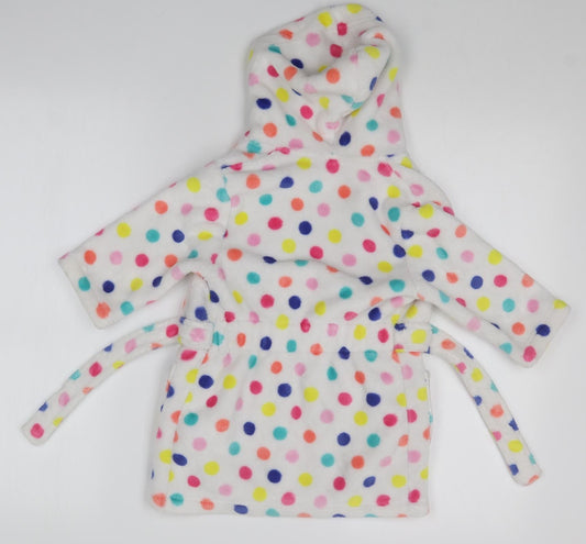 Mothercare Girls Multicoloured Spotted Top Robe Size 2 Years