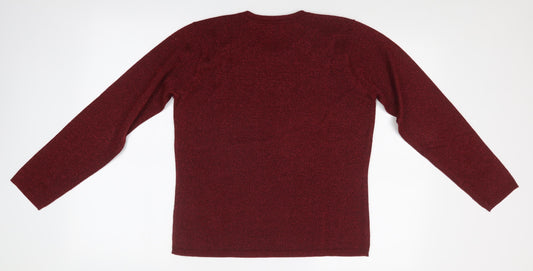 BM Womens Red Pullover Jumper Size S