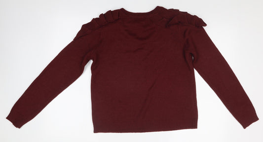 Brave Soul Womens Purple Pullover Jumper Size S