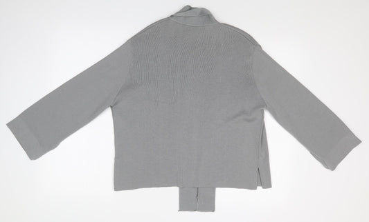 LA CONFIDENCE Womens Grey Cardigan Jumper Size S