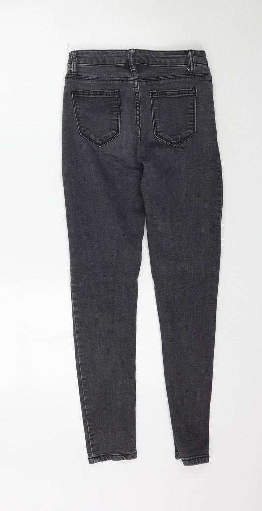 Preworn Womens Grey Denim Skinny Jeans Size 26 L26 in