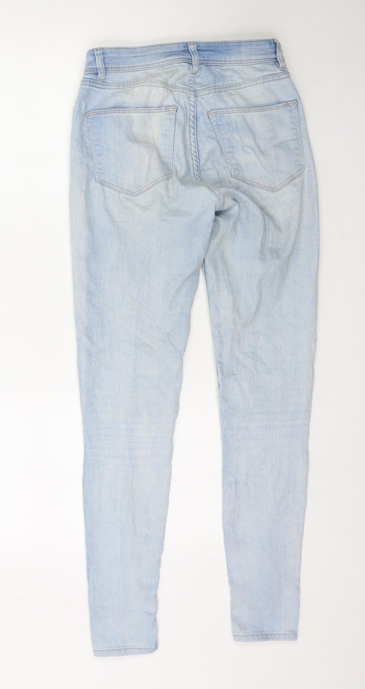 H&M Womens Blue Denim Skinny Jeans Size 8 L30 in