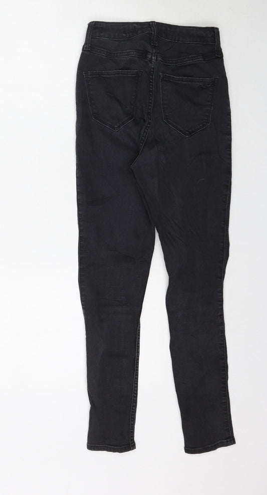 Hollister Womens Black  Denim Skinny Jeans Size 25 in L26 in