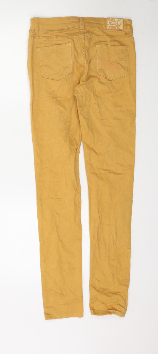 Carg Jeans Womens Yellow Denim Skinny Jeans Size 30 in L32 in - Mustard
