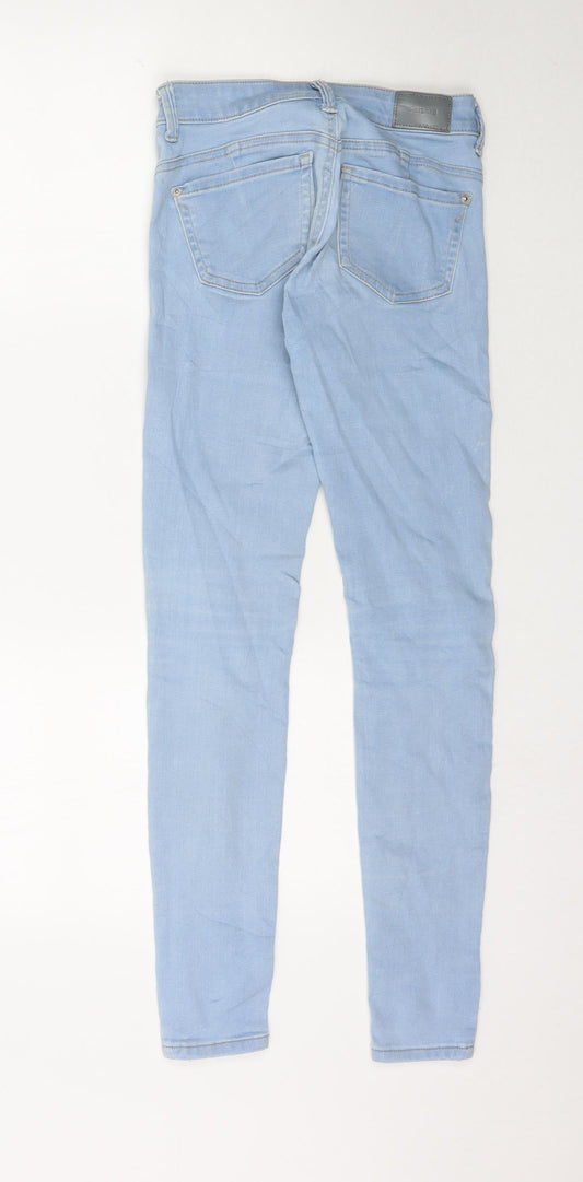 Bershka Womens Blue Denim Skinny Jeans Size 6 L30 in