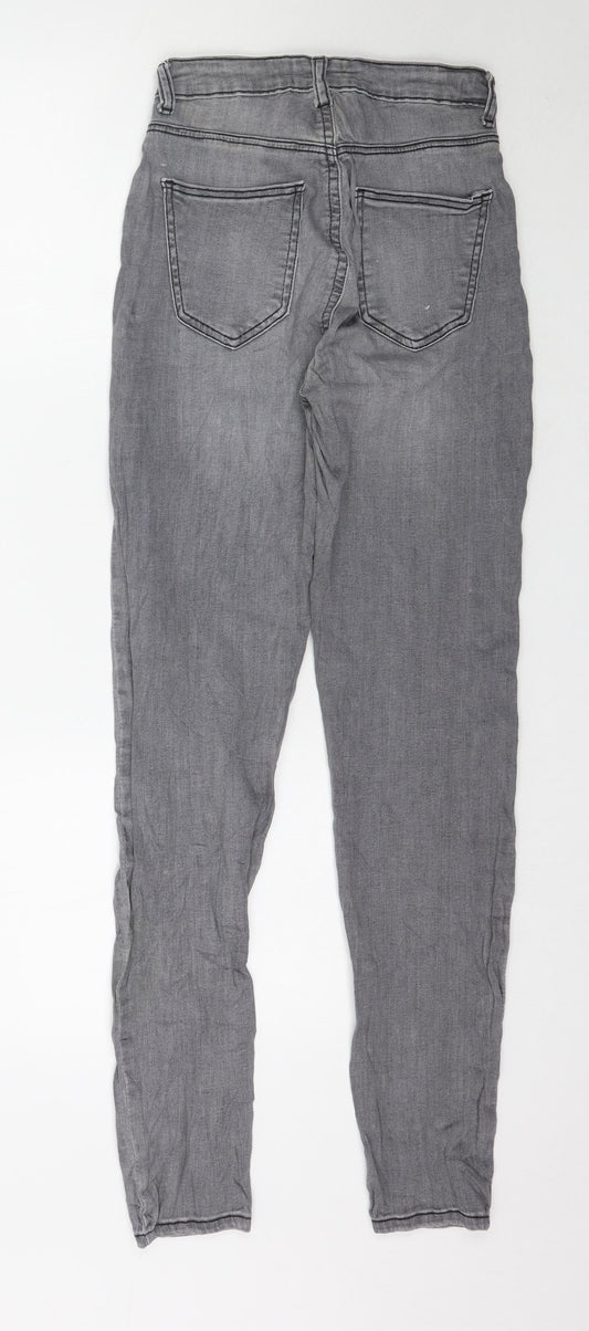 TALLY WEiJL Womens Grey Denim Skinny Jeans Size 8 L31 in