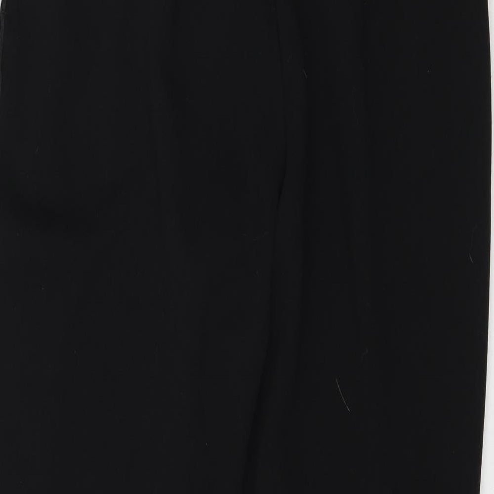 Papaya Womens Black Trousers Size 12 L25 in