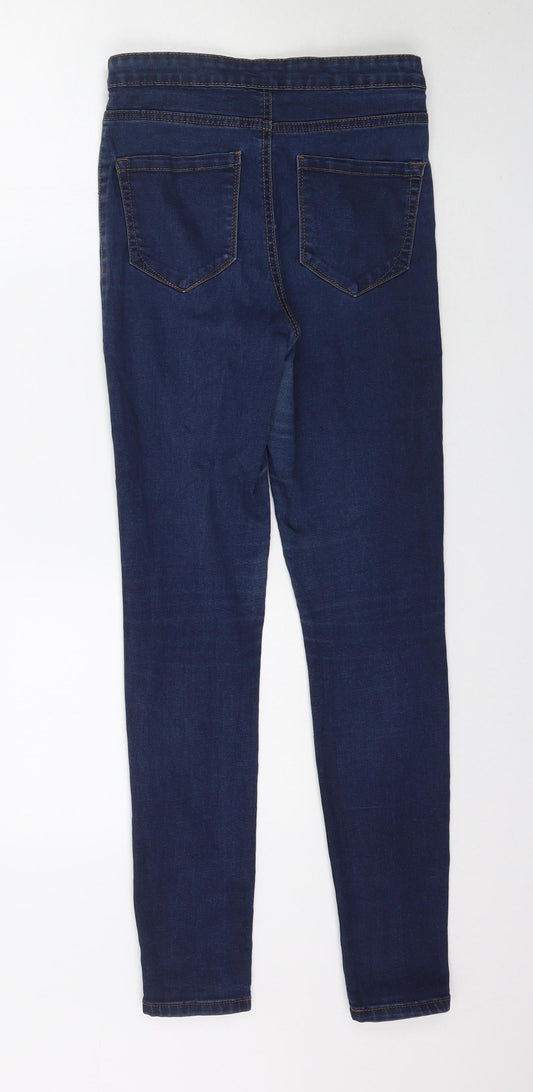 Denim Co. Womens Blue Denim Skinny Jeans Size 10 L29 in
