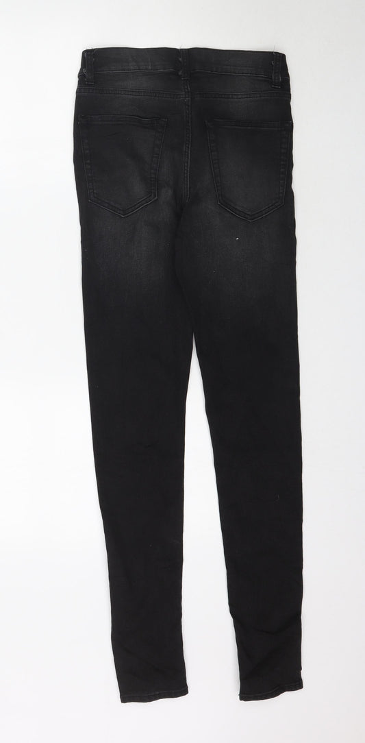 Preworn Womens Black Denim Skinny Jeans Size S L32 in