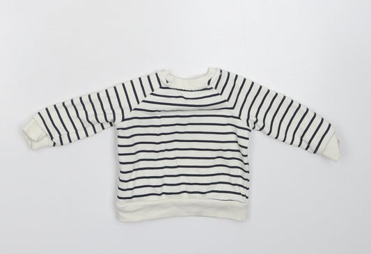 Primark Baby White Striped Pullover Jumper Size 3-6 Months