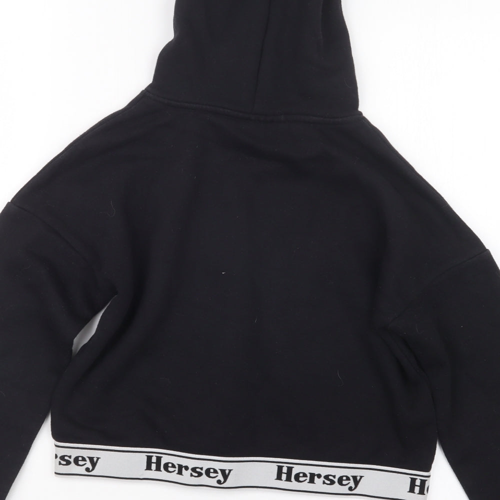 Hersey Girls Black Pullover Hoodie Size 10-11 Years