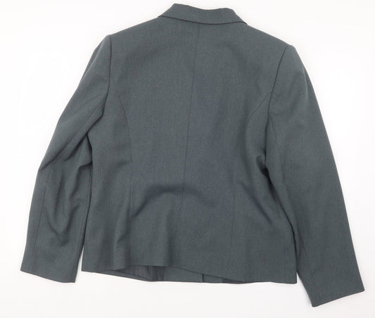 EWM Womens Grey Jacket Blazer Size 16