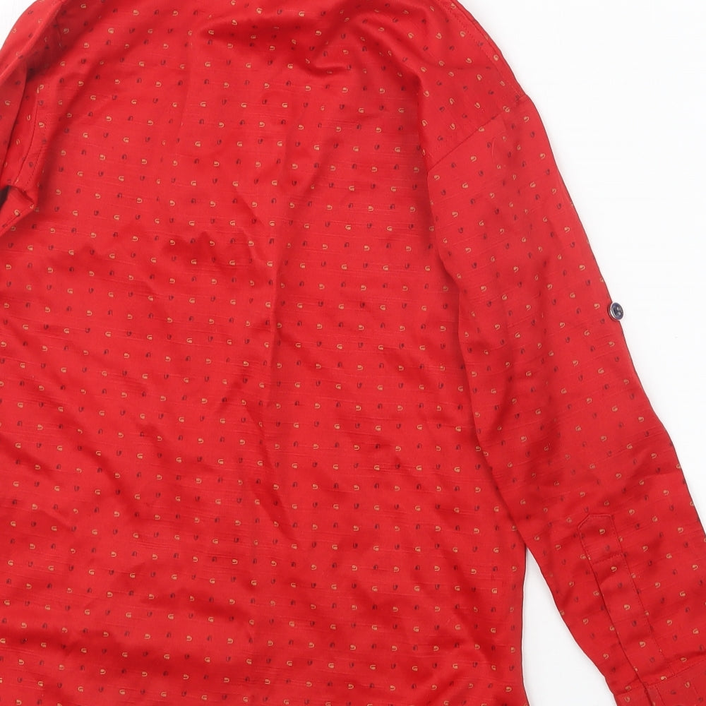 Internet Boys Red Geometric Basic T-Shirt Size 6 Years
