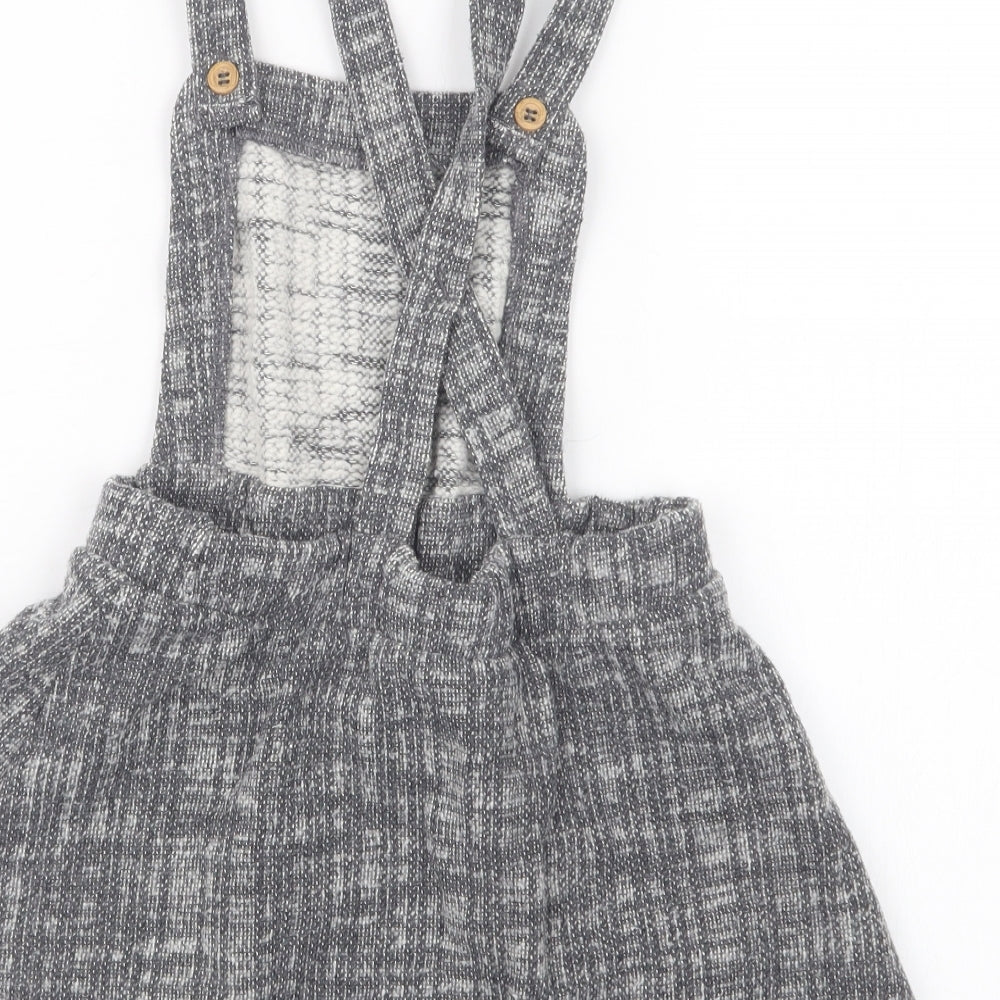 George Girls Grey Pinafore/Dungaree Dress Size 3-4 Years