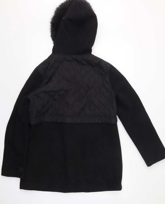 Marks and Spencer Womens Black Pea Coat Coat Size 12