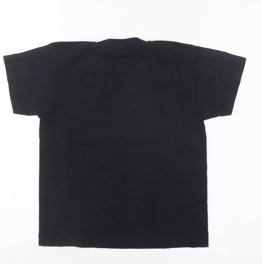 Fruit of the Loom Boys Black Basic T-Shirt Size 5-6 Years