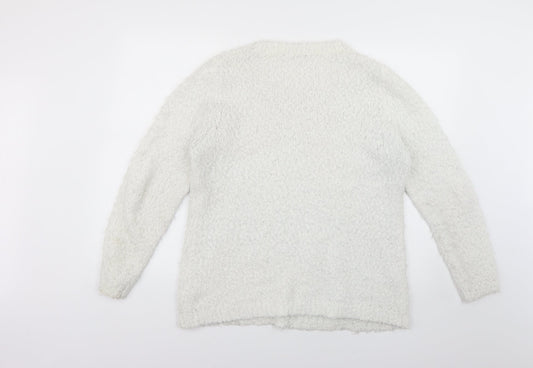 BHS Womens White Pullover Jumper Size 18