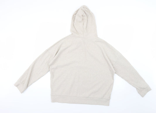 jeff & co Womens Beige Pullover Hoodie Size 14