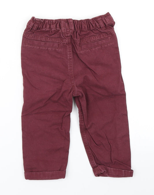 F&F Boys Purple Cargo Trousers Size 12-18 Months