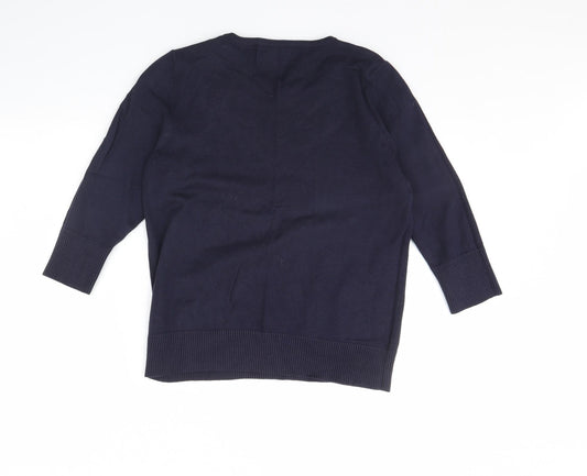 Per Una Womens Blue Pullover Jumper Size 14