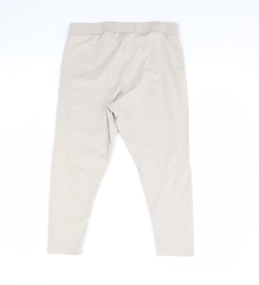 H&M Womens Beige Cropped Leggings Size M L20 in