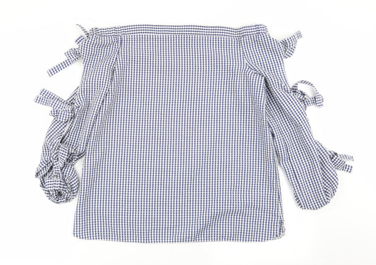 River Island Womens Multicoloured Check Basic Blouse Size 8