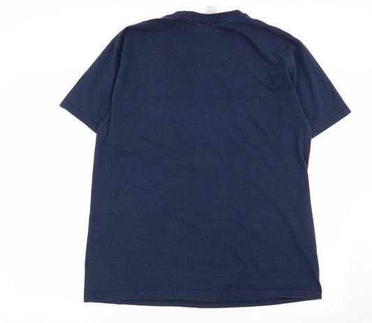 Gildan Mens Blue T-Shirt Size L