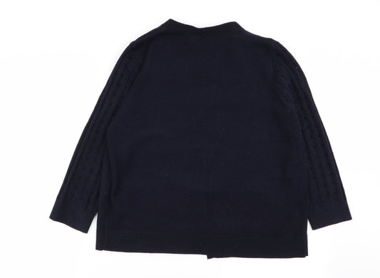 Papaya Womens Blue Cardigan Jumper Size 14