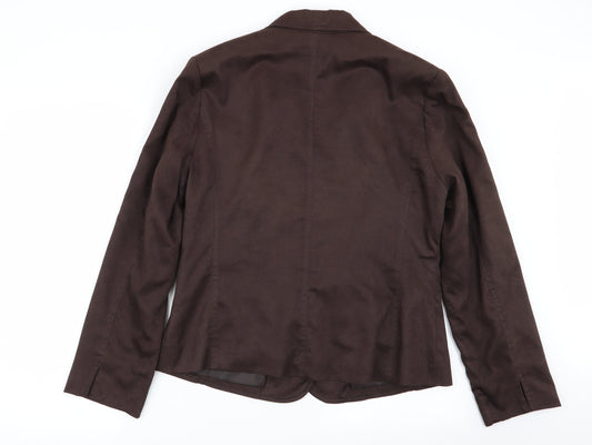 oscar b Womens Brown Jacket Blazer Size 18