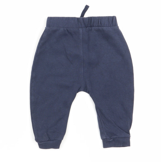 Asda George Boys Blue Jogger Trousers Size 6-9 Months