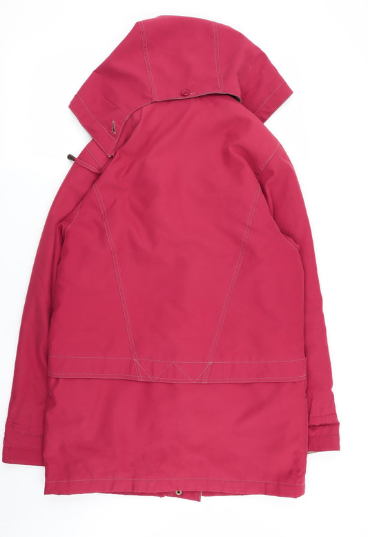 telemac Mens Red Overcoat Coat Size S