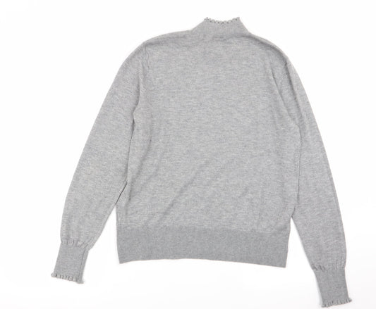 H&M Womens Grey Basic T-Shirt Size 8