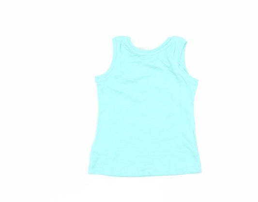 Primark Girls Blue Basic Tank Size 9-12 Months