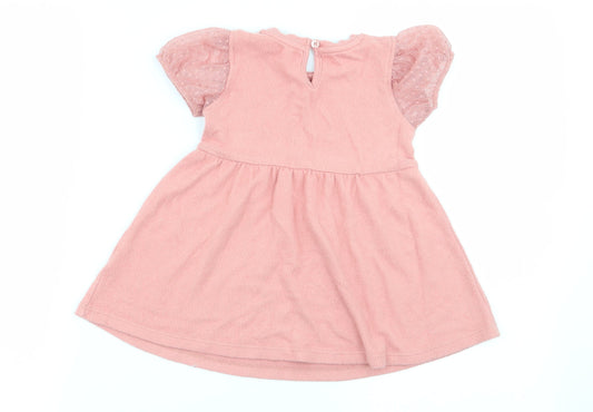 Matalan Girls Pink Fit & Flare Size 9-12 Months