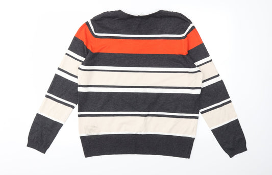 CC Womens Multicoloured Striped Pullover Jumper Size XL