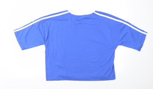 Missguided Womens Blue Basic T-Shirt Size 10