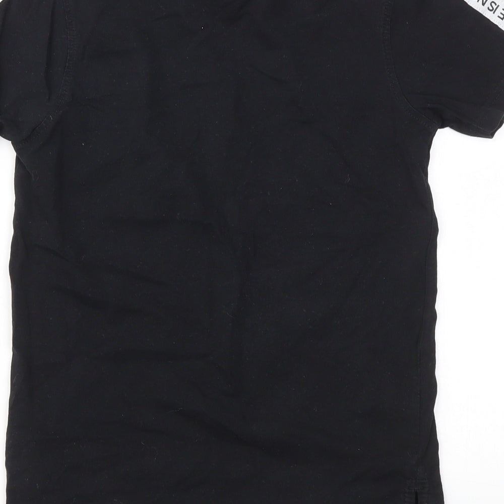 George Boys Black Houndstooth Basic T-Shirt Size 8-9 Years