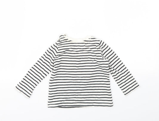 SO CUTE Boys Multicoloured Striped Basic Polo Size 6-9 Months