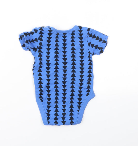 George Boys Blue Geometric Babygrow One-Piece Size 6-9 Months