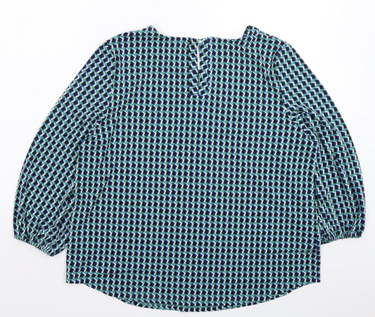 Adrianna Papell Womens Multicoloured Geometric Pullover Jumper Size XL