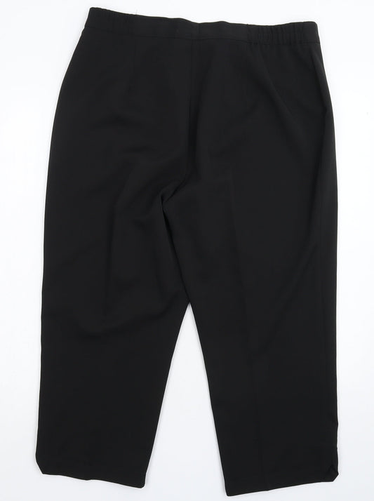 Wardrobe Womens Black Cropped Trousers Size 16 L23 in