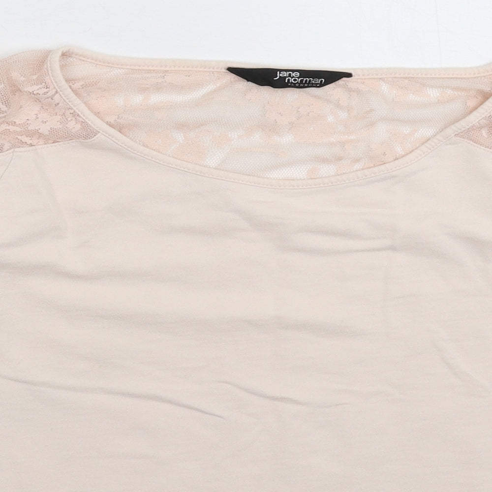 Jane Norman Womens Beige Pullover Sweatshirt Size 10