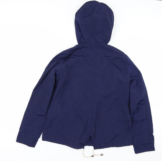 Atmosphere Womens Blue Rain Coat Coat Size 8
