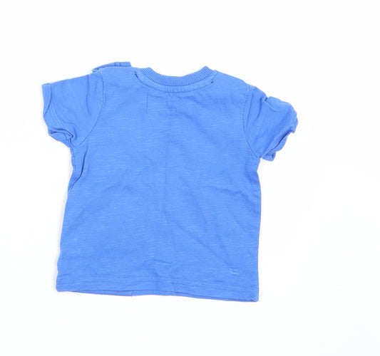 George Boys Blue Basic T-Shirt Size 0-3 Months - LLama