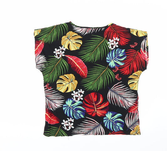 Shien Womens Multicoloured Floral Basic Blouse Size L