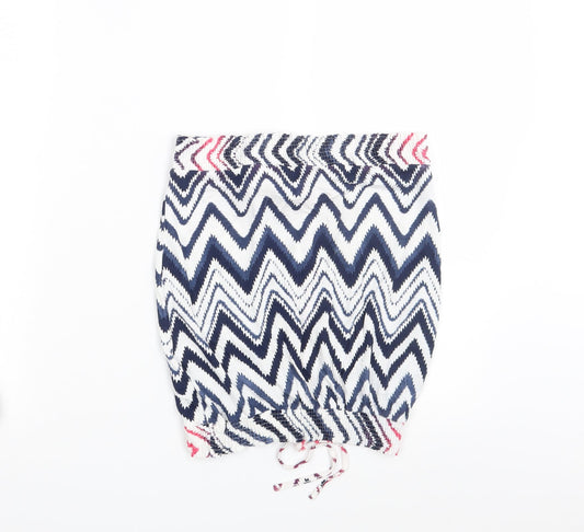 NEXT Womens White Geometric Basic T-Shirt Size 10