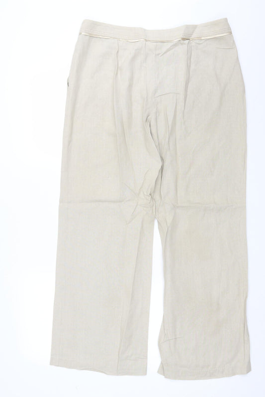 Marks and Spencer Womens Beige Trousers Size 14 L29 in