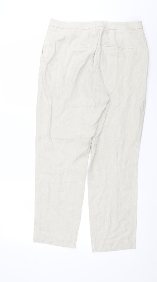 H&M Womens Beige Trousers Size 12 L27 in